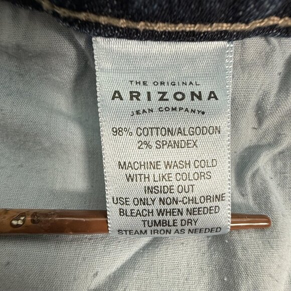 Arizona Jeans Womens 11 Long Y2K Low Rise Straight‎ Leg Blue Stretch Denim 32x33 - Picture 4 of 8